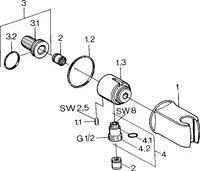 0446010092 Wandanschlussbogen